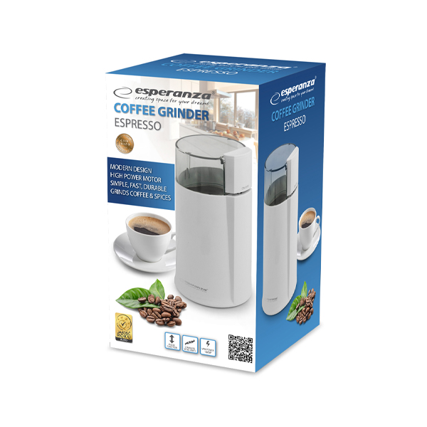 Kávédaráló - Esperanza Espresso EKC001W - Fehér2 https://velizo.fr/termekkategoria/szepsegapolas-egeszseg/