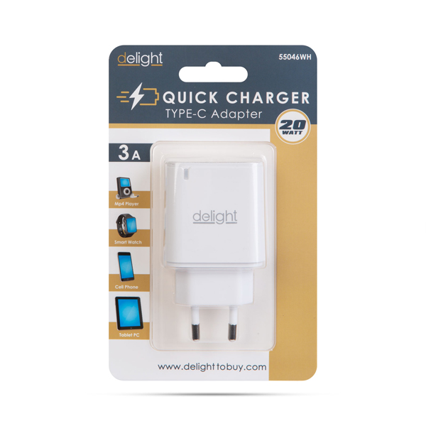 Adapter - Type-C - gyorstöltő, PD20W - fehér https://velizo.fr/termekkategoria/szepsegapolas-egeszseg/