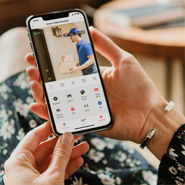 Smart Wi-Fi-s videó kaputelefon - akkumulátoros, 12V - MicroSD, FHD, PIR - fekete2 https://velizo.fr/termekkategoria/szepsegapolas-egeszseg/