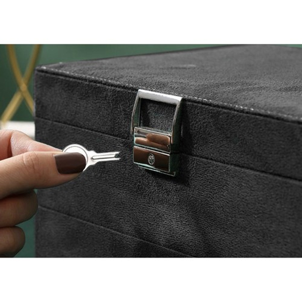 Soulima Ékszerdoboz - 11,5x24,5x17,5 cm - Fekete7 https://velizo.fr/termekkategoria/szepsegapolas-egeszseg/