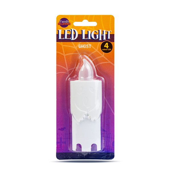 Halloween-i LED-es gyertya - szellem - 4 színű LED - 12 x 4,5 x 3 cm https://velizo.fr/termekkategoria/szepsegapolas-egeszseg/