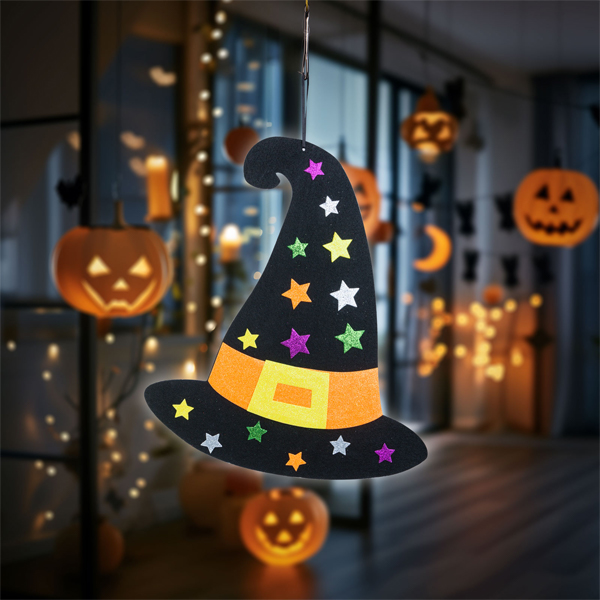 Halloween-i dekoráció - boszorkánykalap - akasztható - filc - 38 x 33 cm https://velizo.fr/termekkategoria/szepsegapolas-egeszseg/