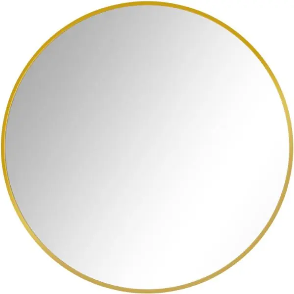 Miroir mural rond doré 60 cm – cadre aluminium design moderne