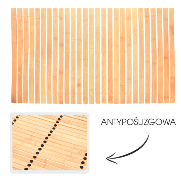 Tapis de bain en bambou Haiti – 50 × 80 cm