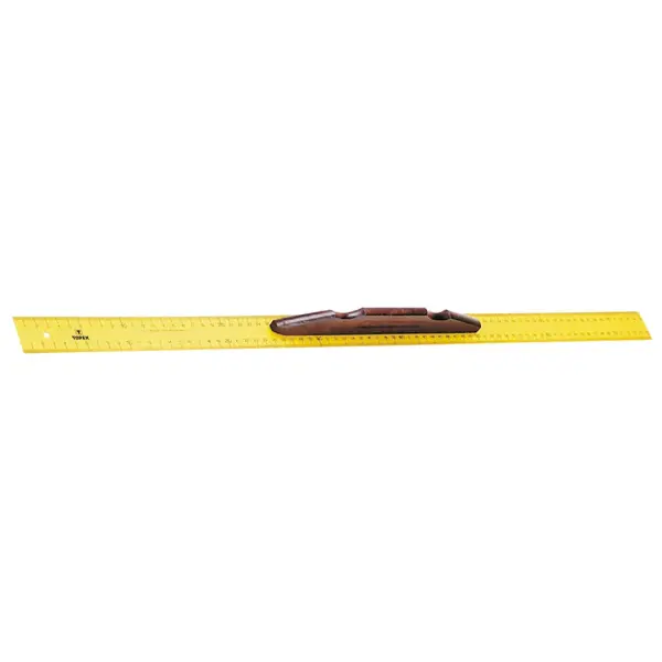 Règle en acier inoxydable TOPEX – 75 cm (750 mm) – Avec poignée en bois