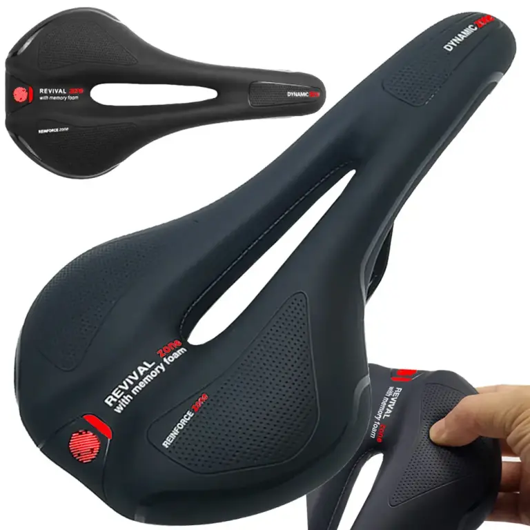 Selle de vélo sportive en mousse souple à effet gel – Noire, 28 cm