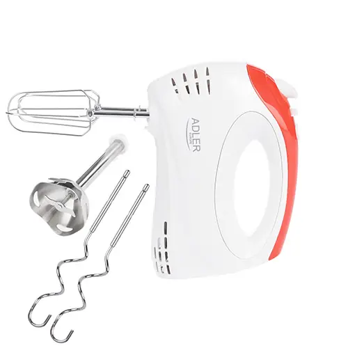 Batteur électrique multifonction Adler AD 4212 avec pied mixeur – 2 en 1 – 5 vitesses + Turbo – 550 W max.