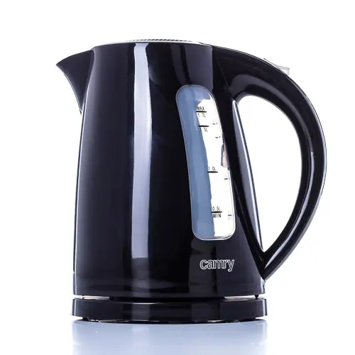Bouilloire électrique Adler 1,7 L noire – 2200 W, base pivotante à 360°