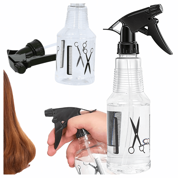 Vaporisateur d'eau universel 350 ml – Coiffure, jardin et maison – Transparent et noir