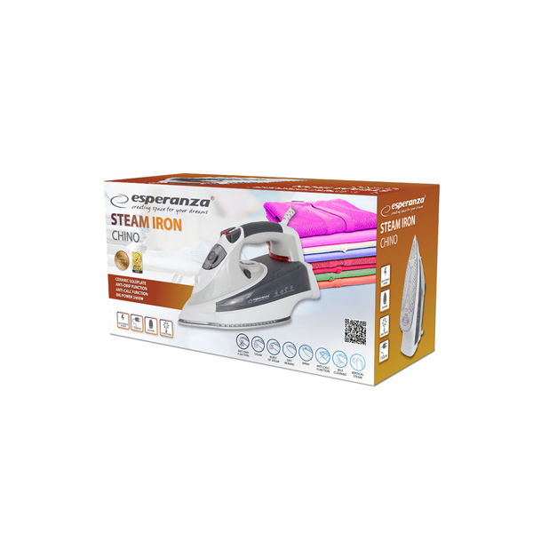 Esperanza Steam Iron Chino Ceramic Vasaló - 2400W 1 https://velizo.fr/termekkategoria/szepsegapolas-egeszseg/